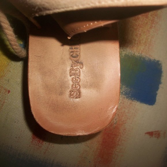 See by Chloe Edna Beige-Suede Studded Gladiator Sandals - Picture 12 of 14